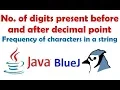 String Program - Frequency of characters no of digits in a number