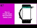 Android Studio Tutorials Create Recyclerview Swipe Itemtouchhelper Delete Item Undo