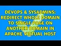DevOps SysAdmins Redirect whole domain to single page on another domain in Apache Virtual Host