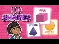 3D Shapes for Kids Explained - Vertices Faces and Surfaces Twinkl kids tv
