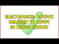 Electronics Output related to input in diode circuit 2 Solutions