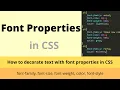 Font Properties in CSS font-family font-size font-weight color by Vivek Shakya tutorial 29