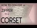 Change Zipper to Corset Back Grommet Style Corset DIY wedding Gown