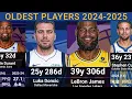 Oldest NBA Players Season 2024-2025 No decline for Lebron Durant and Steph Curry