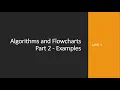 C Programming Algorithms and Flowcharts Examples Part 1