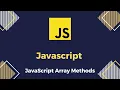 Array methods in javascript - Part 1 push pop shift unshift toString join