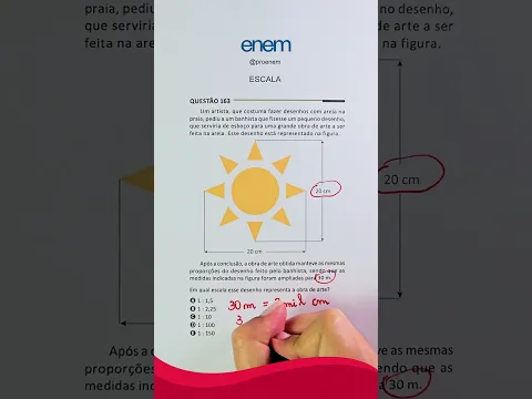 Não erre Escala! Questão 163 ENEM resolvida 🎯