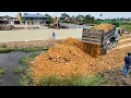 Download Lagu Great job Technique Skills dump truck drop land and D31p Skill dozer push fill flooded area