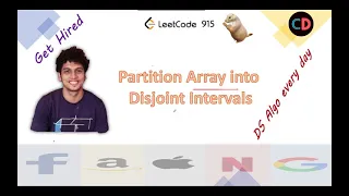 Partition Array into Disjoint Intervals Leetcode 915 Live coding session