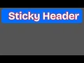 How to Build a Sticky Header Using CSS