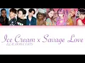 BLACKPINK X BTS - ICE CREAM X SAVAGE LOVE Remix (FT. SELENA GOMEZ & JASON DERULO) Lyrics