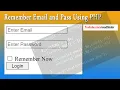 Remember Password using PHP remember me login in php login and remember script in php