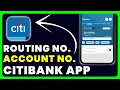 How to Find Account Number and Routing Number on Citibank App