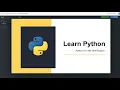 Python 101 Learn Python for beginners 5 5h