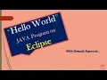 First Program in Java on Eclipse Hello World Program on Eclipse CORE JAVA Hindi
