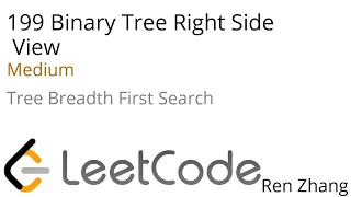Leetcode 199 Binary Tree Right Side View