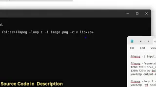FFMPEG Command to Create a From a Single Image For a Specific Duration in Terminal