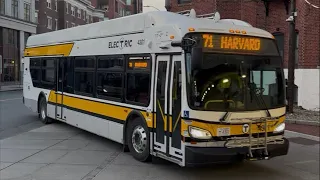 BRAND NEW ELECTRIC BUS MBTA New Flyer XE40 Bus Ride Route 71
