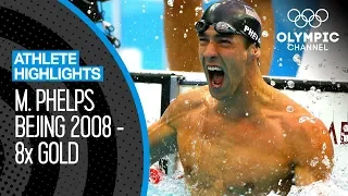 Michael Phelps - All EIGHT Gold Medal Races at Beijing 2008 Athlete Highlights