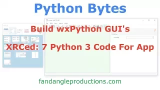 XRCed 7 Code For wx App On Python 3 Windows 10