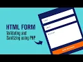 Sanitizing and Validating User Input Form using PHP Bluesparrow Media