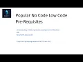 Popular Low Code No Code Apps