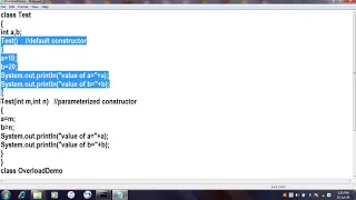 Constructor Overloading Example in java in Telugu JAVA in Telugu Lecture-18