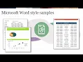 Working with Microsoft Word Style Samples in Narrative Reporting