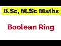 Boolean Ring