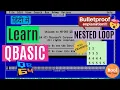 Nested loop using For Next in QBASIC Hindi