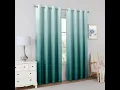HOMEIDEAS Teal Ombre Blackout Curtains Gradient Room Darkening Thermal Insulated Energy Saving