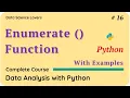 Basic Python Tutorial - 16 Enumerate Function in Python With Examples