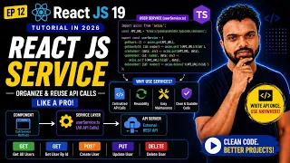 React JS 19 Tutorial in 2026 Service In ReactJs API Functions into Service