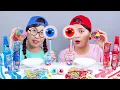 Download Lagu Red Food  VS Blue Food Color Challenge DONA