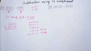 Binary subtraction using 1 s complement subtraction using 1 s complement Electronic2