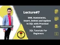 Lecture DML Statements Insert Delete and Update in SQL SQL Tutorials for Beginners in Urdu