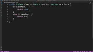 sleepIn CodingBat Solution