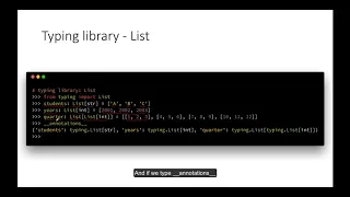 Python 3 Type Annotations 3 Typing Library