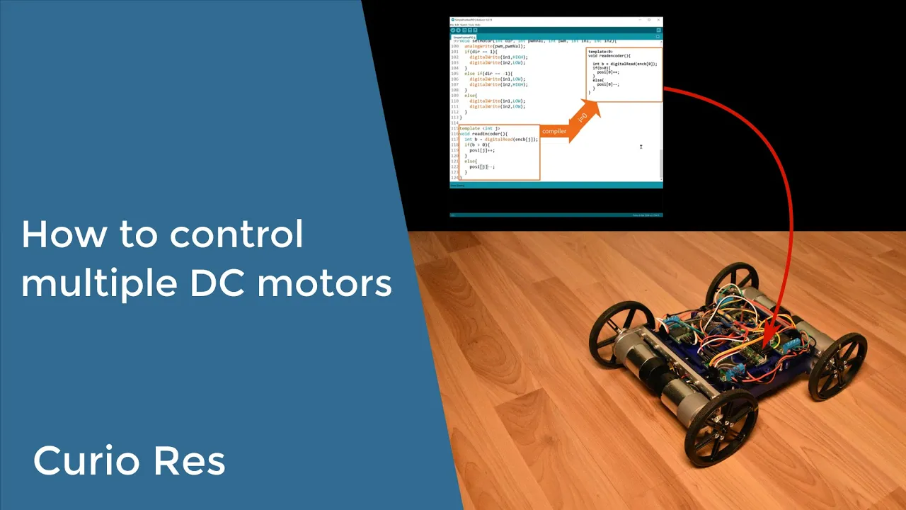 How to control multiple DC motors with encoders
