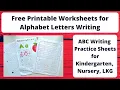 Free Printable Worksheets for Alphabet Writing Practice Letter Writing Worksheets for 3-5 years