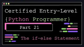 Certified Entry Level Python Programmer - Part 21