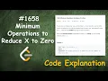 Minimum Operations to Reduce X to Zero Live Coding with Explanation Leetcode