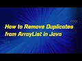 How to Remove Duplicates from ArrayList in Java java Interview Questions