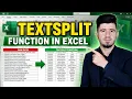 MS Excel - TEXTSPLIT Function TEXTSPLIT Formula in Excel
