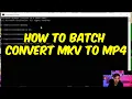 Lagu How To Batch Convert mkv files to mp4 using FFmpeg - Step by Step Tutorial