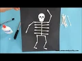 Skeleton Craft with Q-Tips Halloween Crafts for Kids Easy Crafts for Kids
