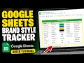 How to setup Google Sheets brand style tracker with hex codes - Quick Tutorial