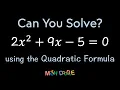 Solving Quadratic Equation 2 2 9 5 0 Using the Quadratic Formula Step-by-Step Algebra