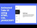 Animated Vertical Tabs UI using HTML CSS JavaScript