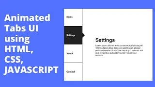 Animated Vertical Tabs UI using HTML CSS JavaScript